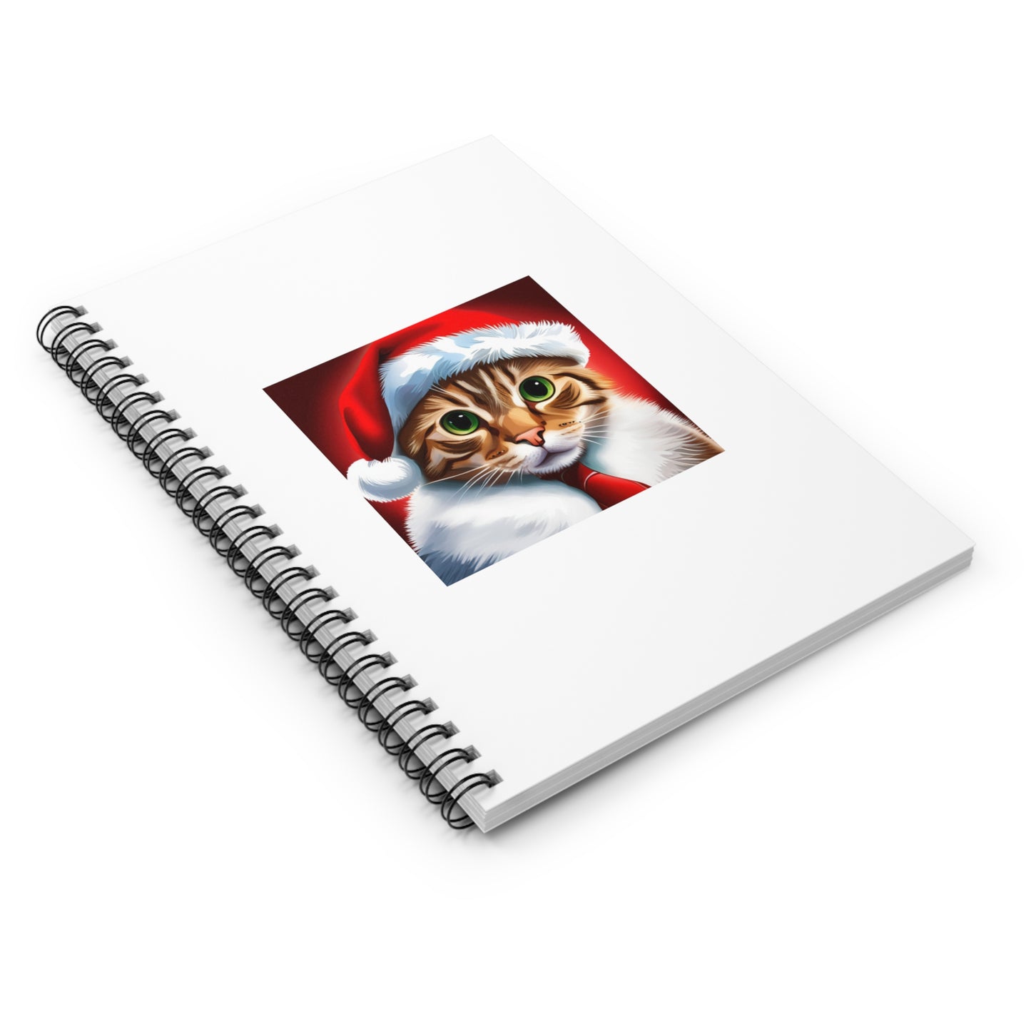 Christmas Cat Spiral Notebook - Ruled Line