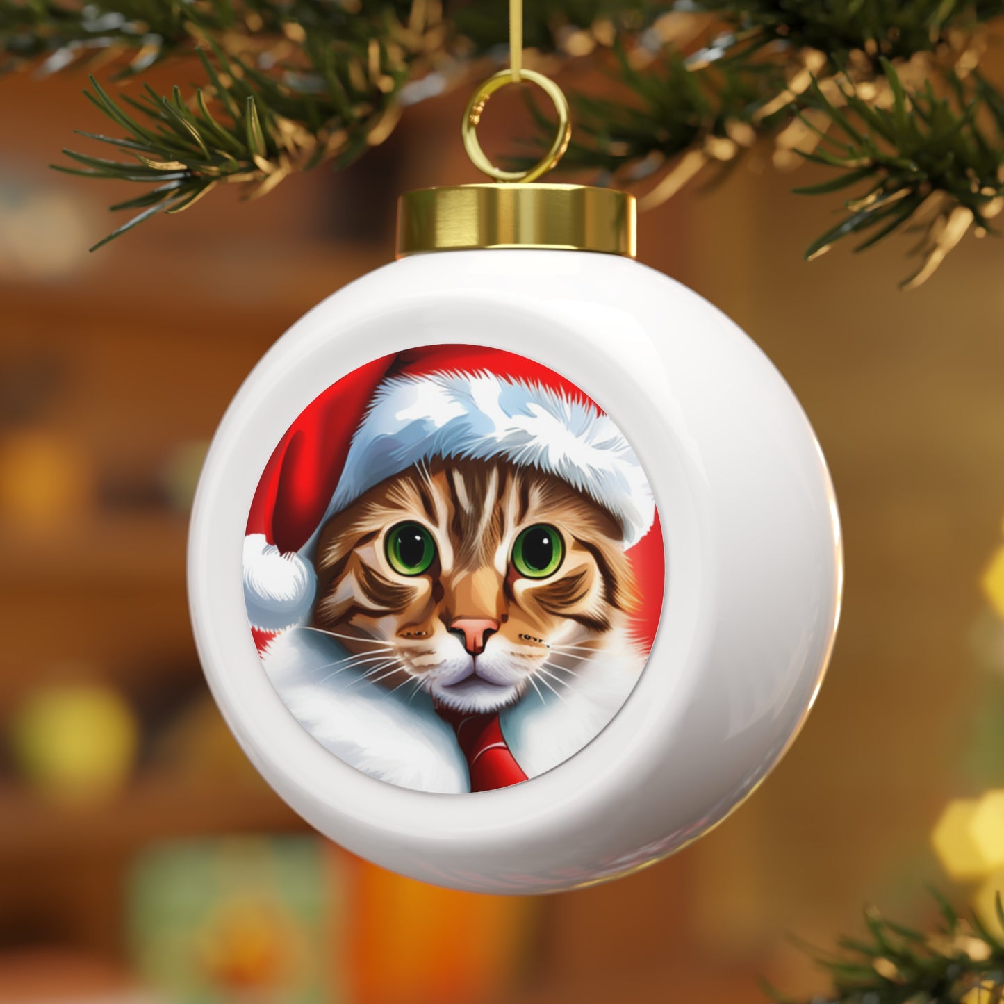 Christmas Cat Christmas Ball Ornament