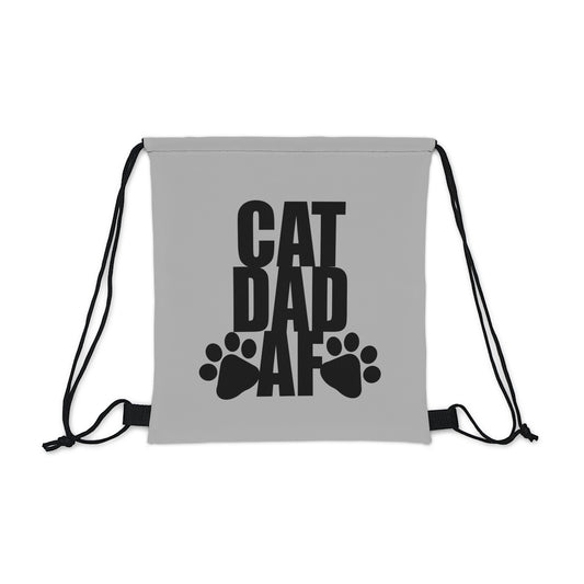 Cat Dad Outdoor Drawstring Bag