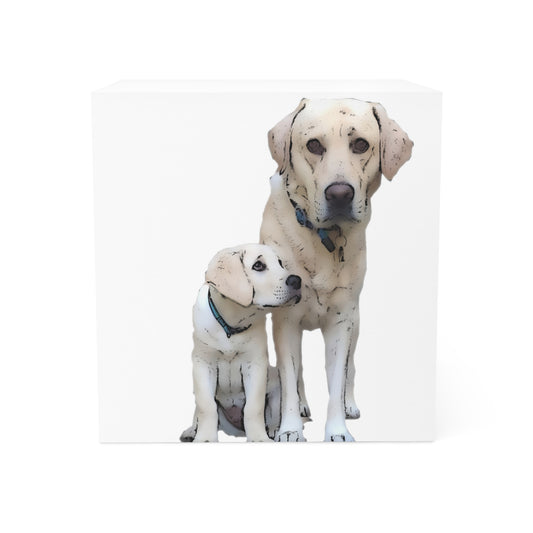 Dog & Pup Note Cube