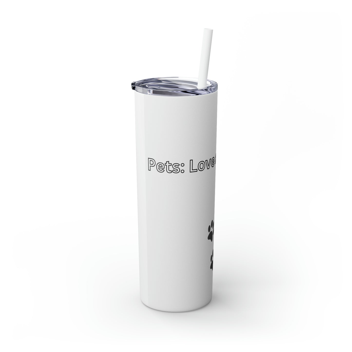 Love at First Woof Skinny Tumbler with Straw, 20oz