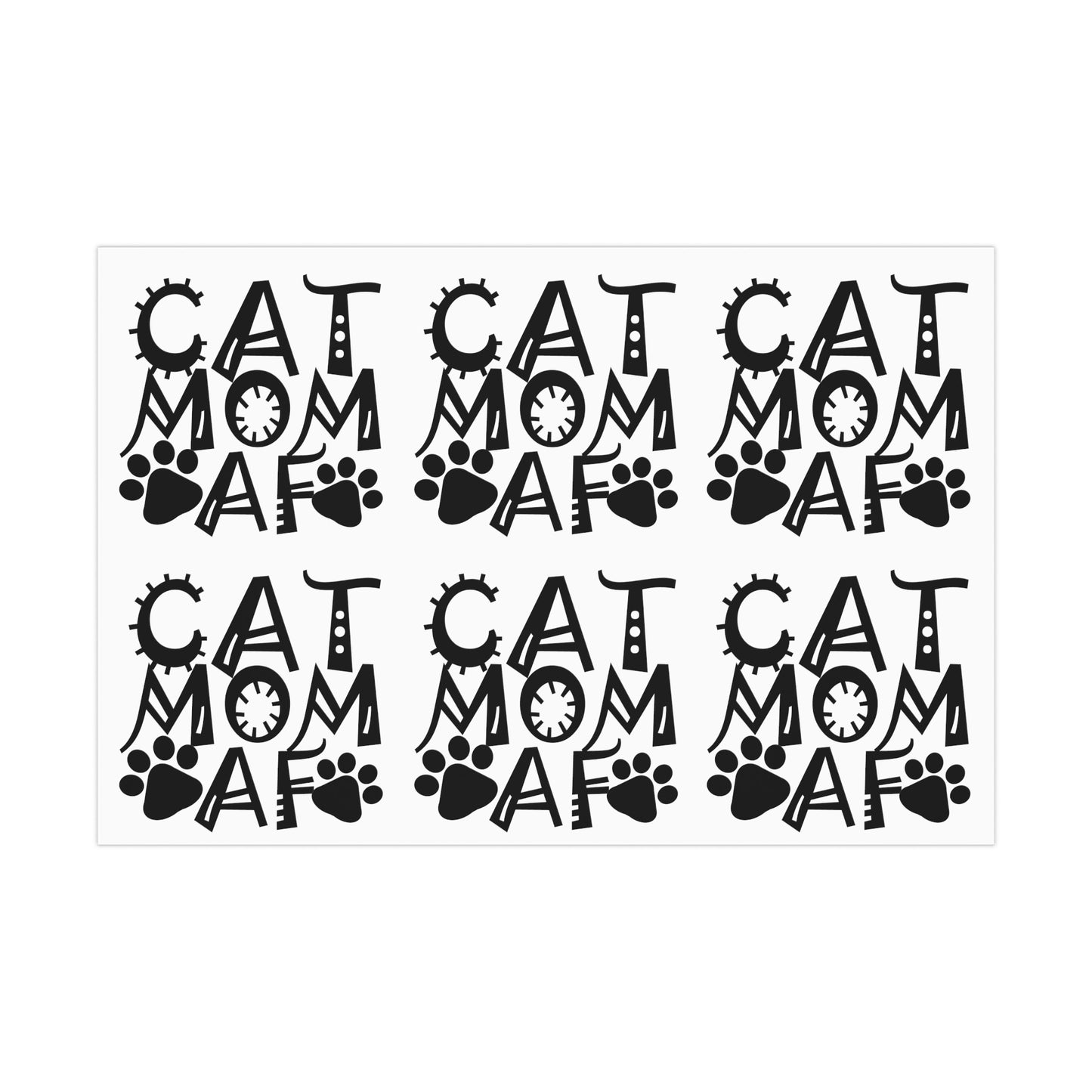Cat Mom AF Gift Wrap Papers