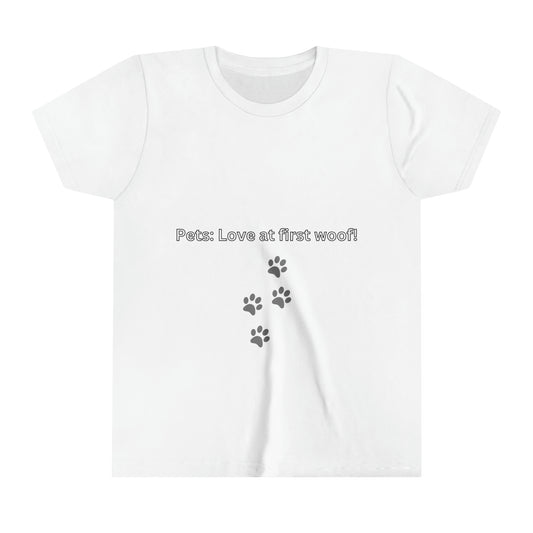 Love at First Woof Youth Short Sleeve Tee