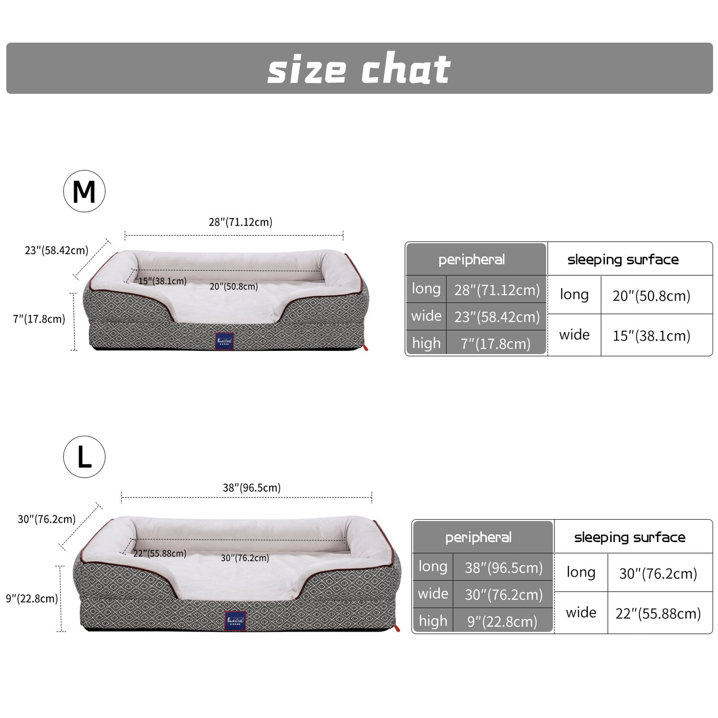 Laifug Dog Sofa Replacement Cover 38''x30''x9''-5