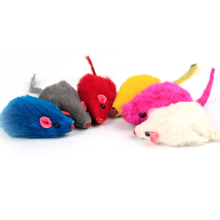 10 Pcs Plush Mouse Cat Toys (Random Color)-1
