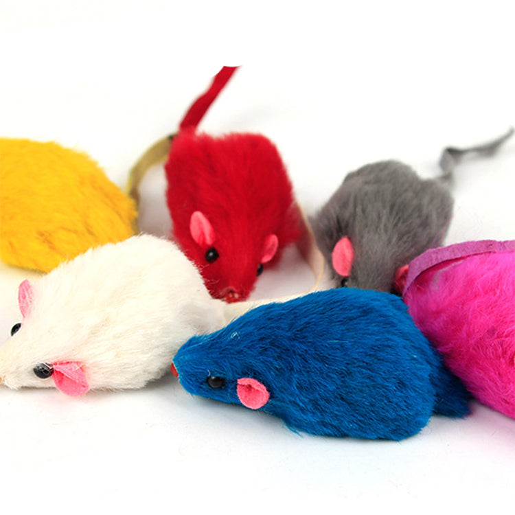 10 Pcs Plush Mouse Cat Toys (Random Color)-3