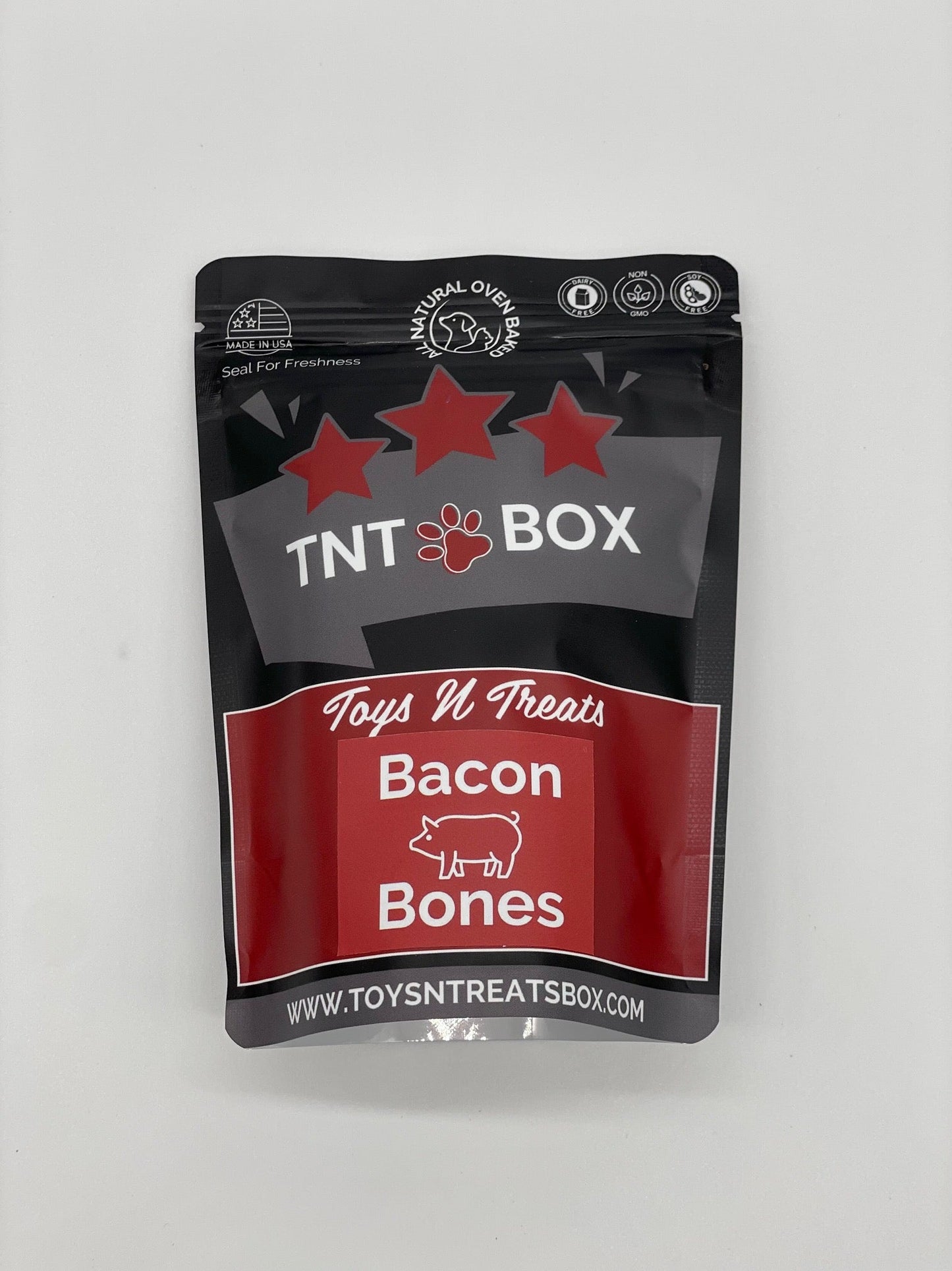 Bacon Bones Dog Treats - All Natural Oven Baked-1