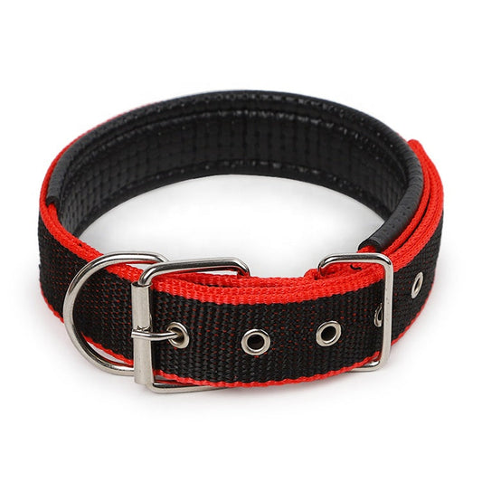 Durable Dog Collar - Red/Black-0