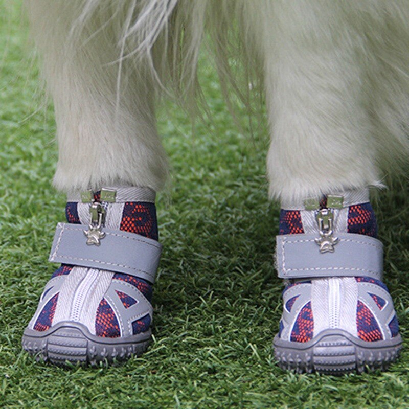 4pcs Waterproof Winter Pet Dog Shoes Anti-slip Rain Snow Boots Footwear Thick Warm For Small Cats Dogs Puppy Dog Socks Booties-8