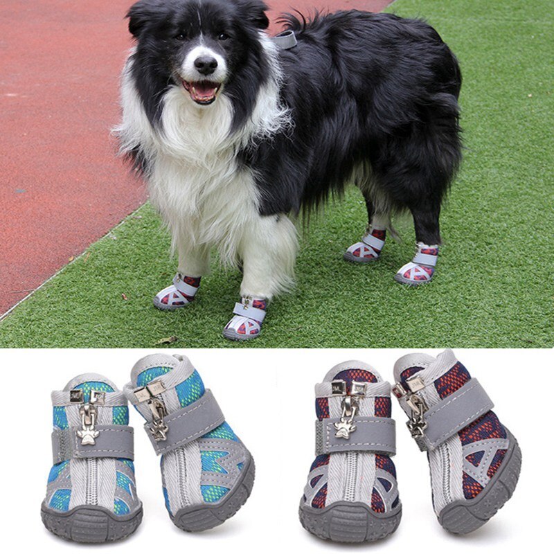 4pcs Waterproof Winter Pet Dog Shoes Anti-slip Rain Snow Boots Footwear Thick Warm For Small Cats Dogs Puppy Dog Socks Booties-13